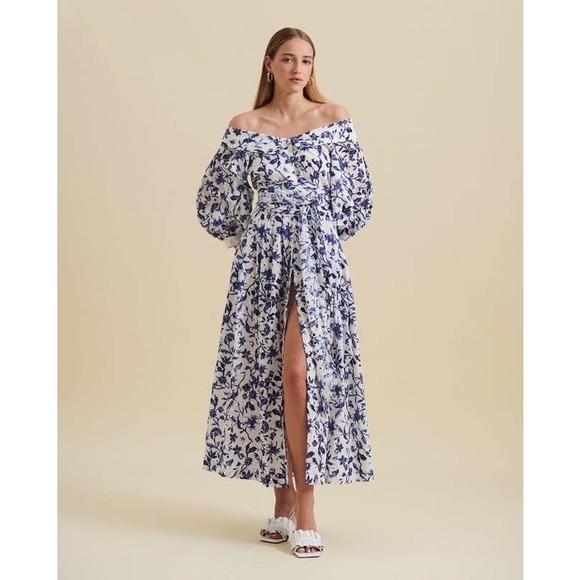 Anne Fontaine Dresses & Skirts - Anne Fontaine Eulalie Maxi Dress Blue Floral